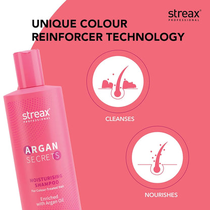 Streax Professional Argan Secret Colour Protect Shampoo - 200Ml