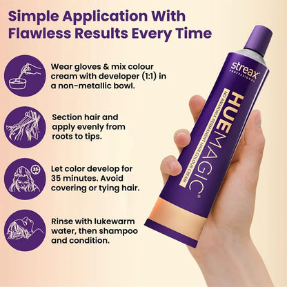 Huemagic Hair Colour Cream Dark Brown - 60GM