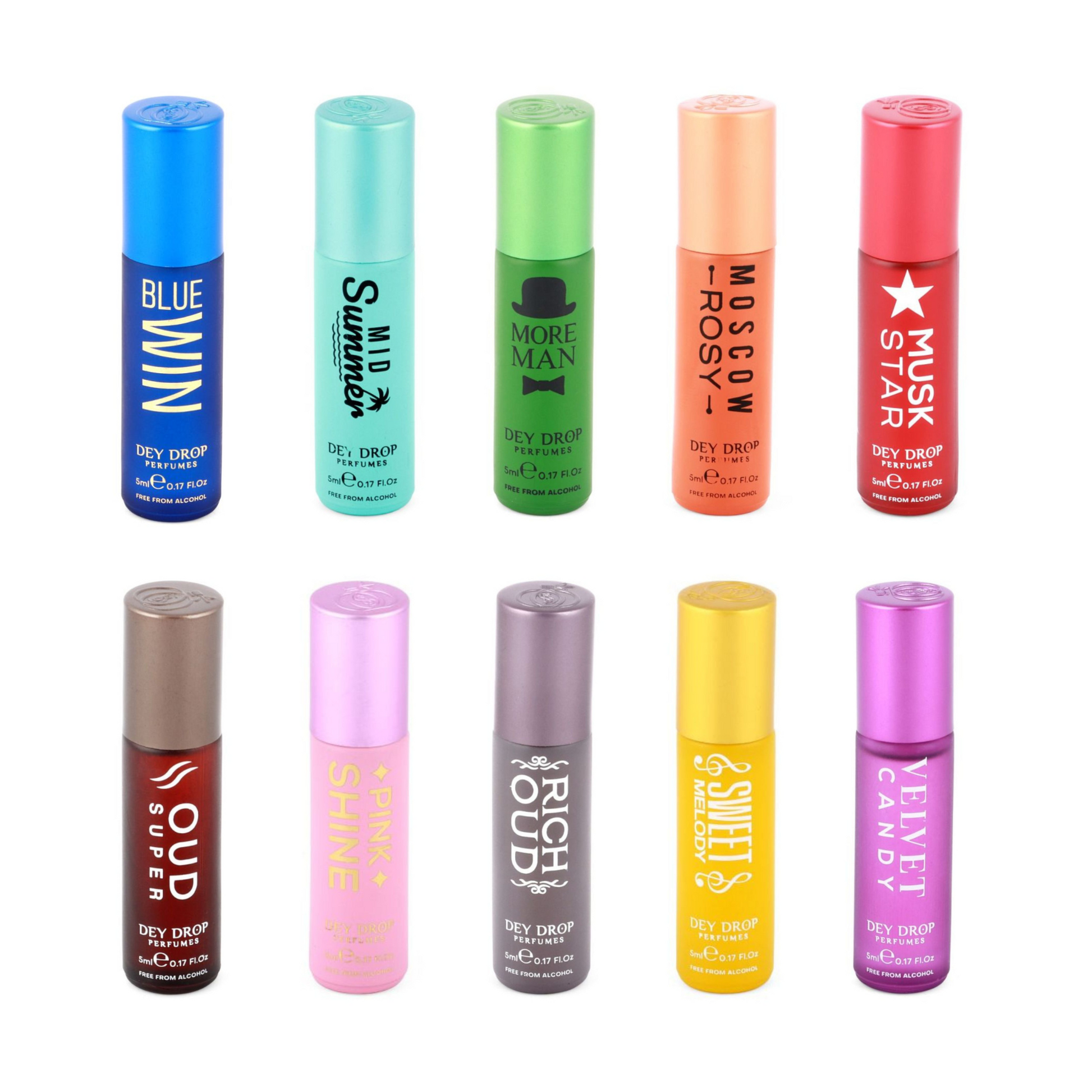 Dey Drop Assorted, 5ML Rollerball Eau De Parfum for Unisex